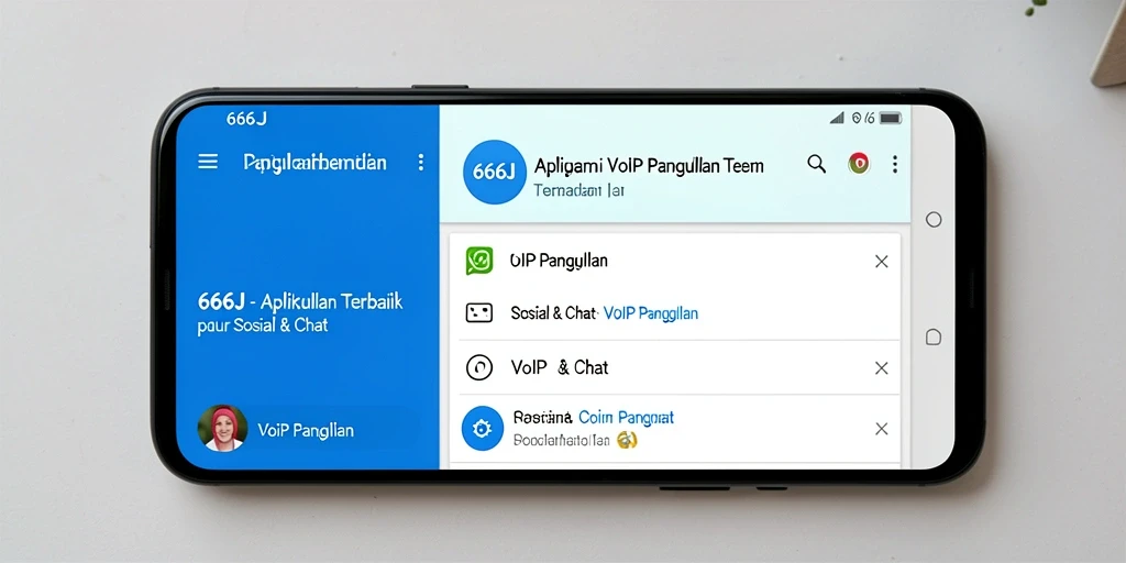 Screenshot tampilan aplikasi 666J yang menunjukkan fitur VoIP Panggilan.
