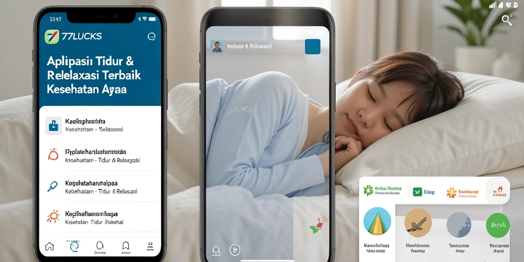 Antarmuka aplikasi yang menenangkan untuk Tidur & Relaksasi.