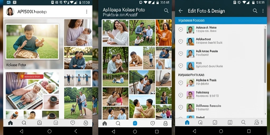 Tampilan antarmuka utama API5000 dengan fitur Kolase Foto yang menarik.