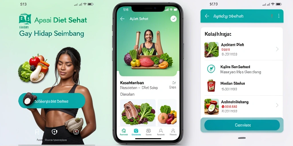 Antarmuka S13 yang ramah pengguna dalam merencanakan diet sehat.