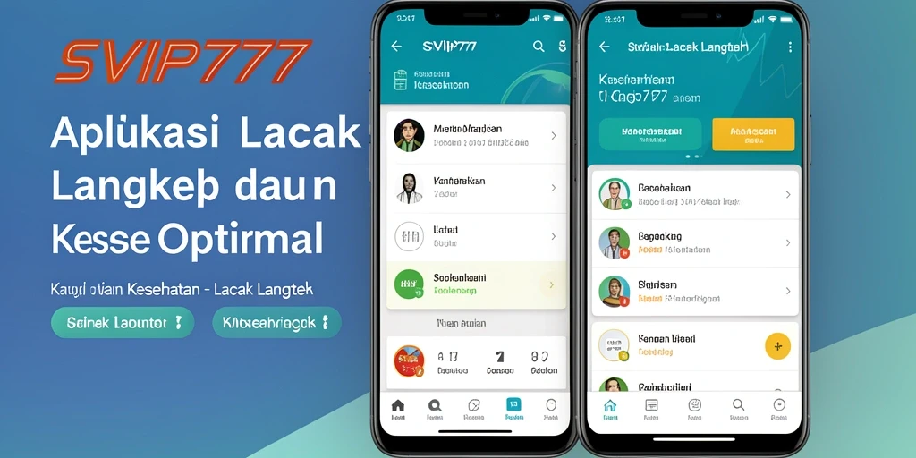 Antarmuka SVIP777 dengan fitur Lacak Langkah yang interaktif.