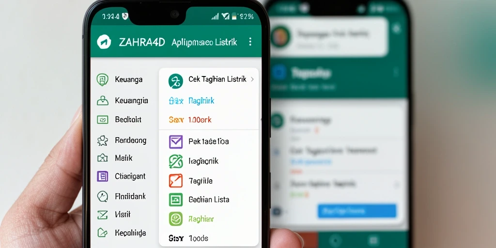 Antarmuka ZAHRA4D yang memudahkan Cek Tagihan Listrik.