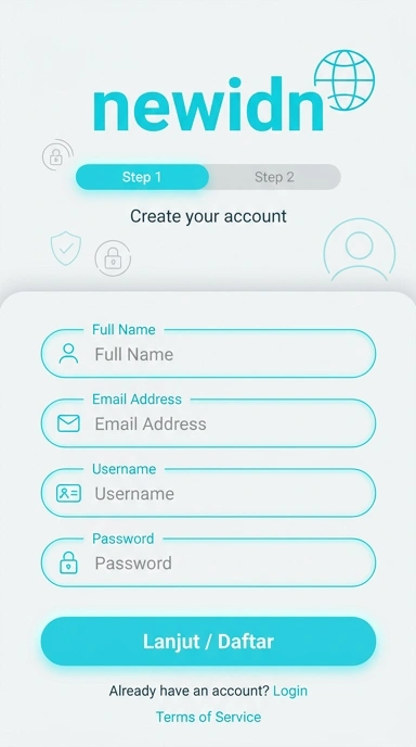 Panduan Registrasi Akun Baru newidn untuk Android